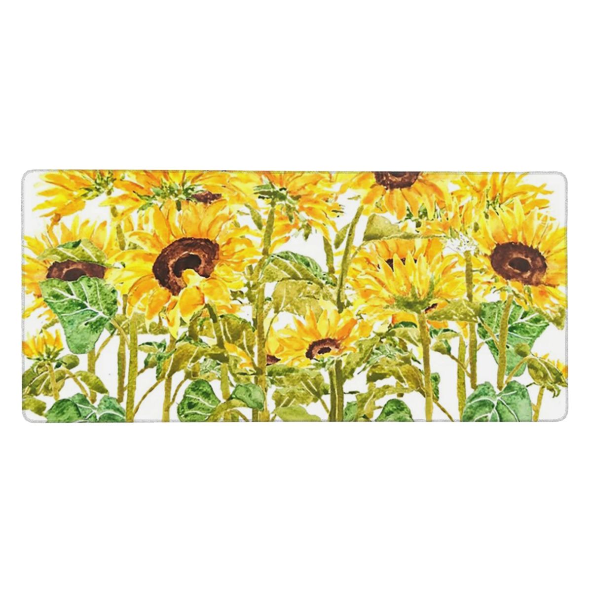 Yellow Laptop Accessories - Sunflower Vibrant Yellow Floral Large Mouse