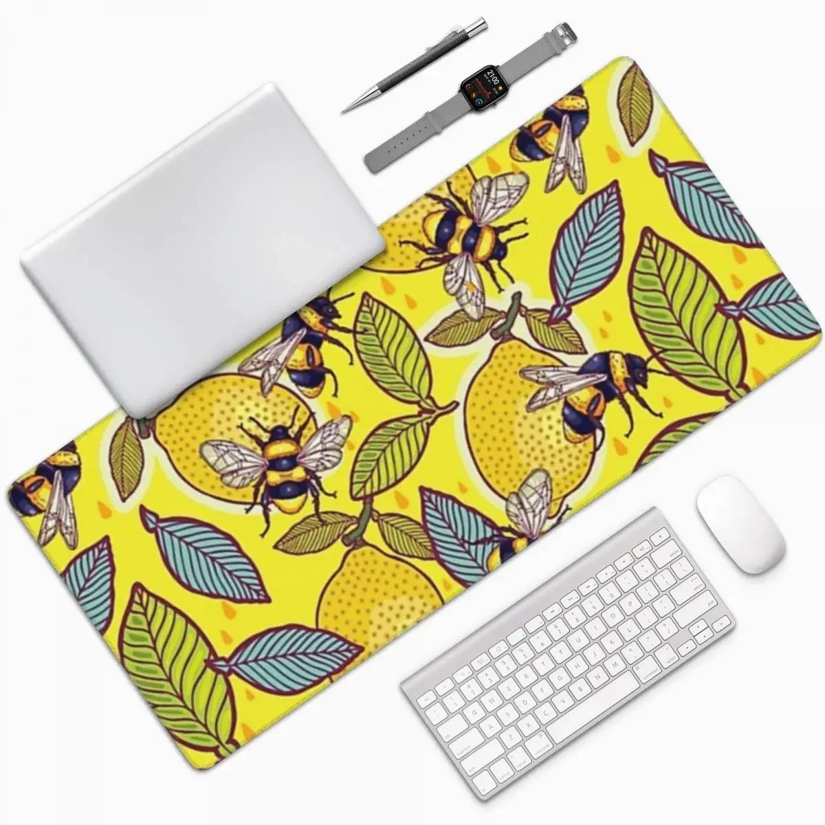 Yellow Laptop Accessories - Yellow Lemon And Bee Garden Large