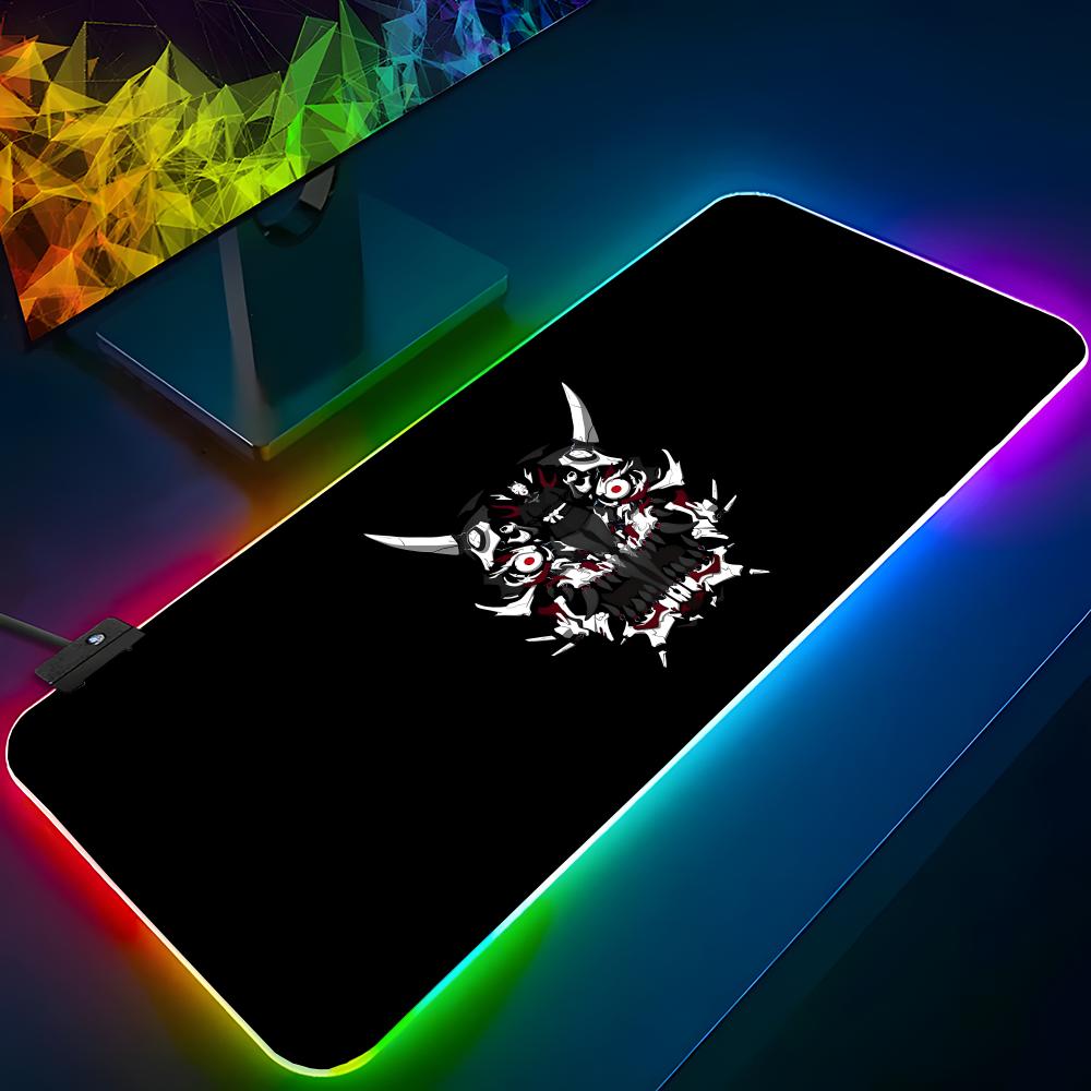 Laptop Accessories Rgb - Japanese Samurai Devil Mouse Pad RGB