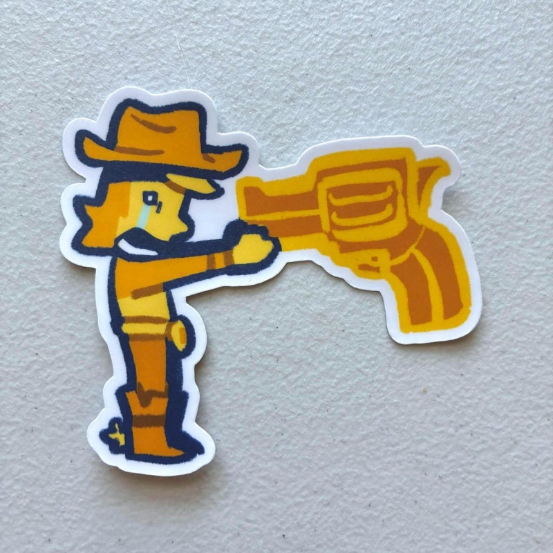 Deltarune Funny Meme Stickers  - Yellow Laptop Accessories ulasan dan harga