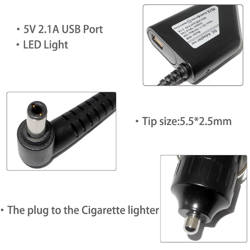 Car Charger19V 4.74A 90W Unive - Laptop Accessories Hp ulasan dan harga