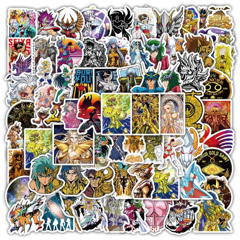 101Pcs Saint Seiya Anime Stick - Laptop Editing Accessories ulasan dan harga