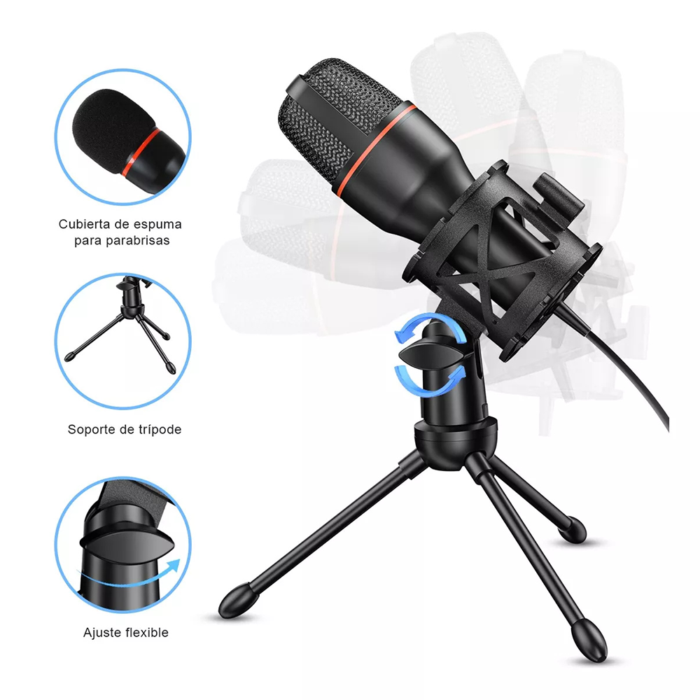 Condenser Microphone USB Wired - Laptop Accessories Rgb ulasan dan harga