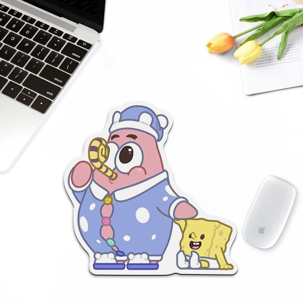 Cute SpongeBob Shaped Mouse Pa - Laptop Editing Accessories ulasan dan harga