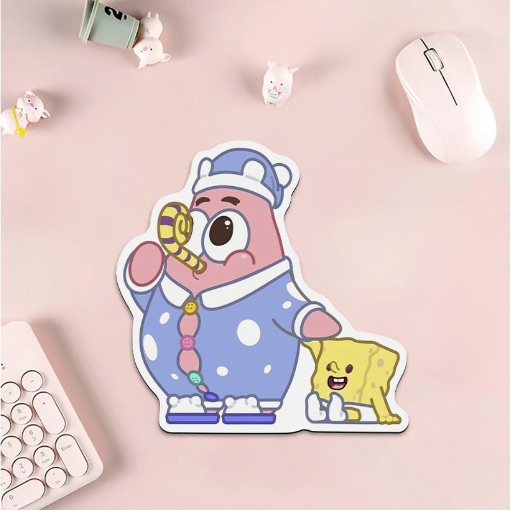 Cute SpongeBob Shaped Mouse Pa - Laptop Editing Accessories ulasan dan harga