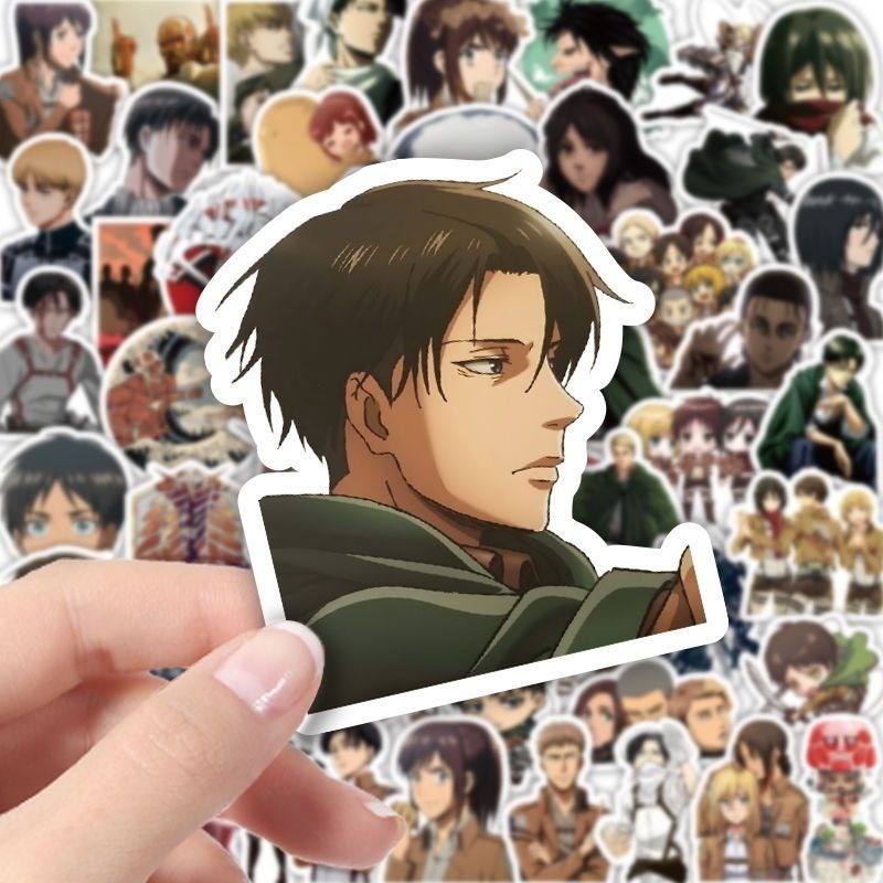60Pcs Attack on Titan Anime St - Laptop Editing Accessories ulasan dan harga