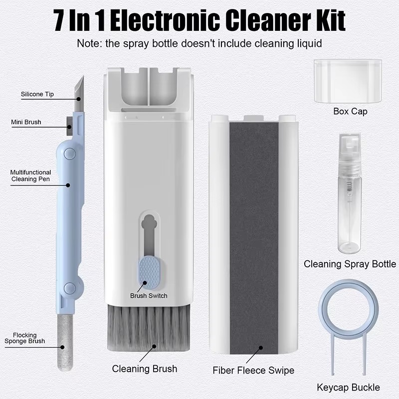 7 in 1 Computer Keyboard Clean - Screen Cleaning Kit ulasan dan harga