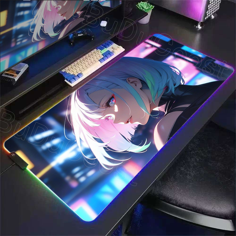 HD Anime Girl Mouse Pad RGB De - Laptop Accessories Rgb ulasan dan harga