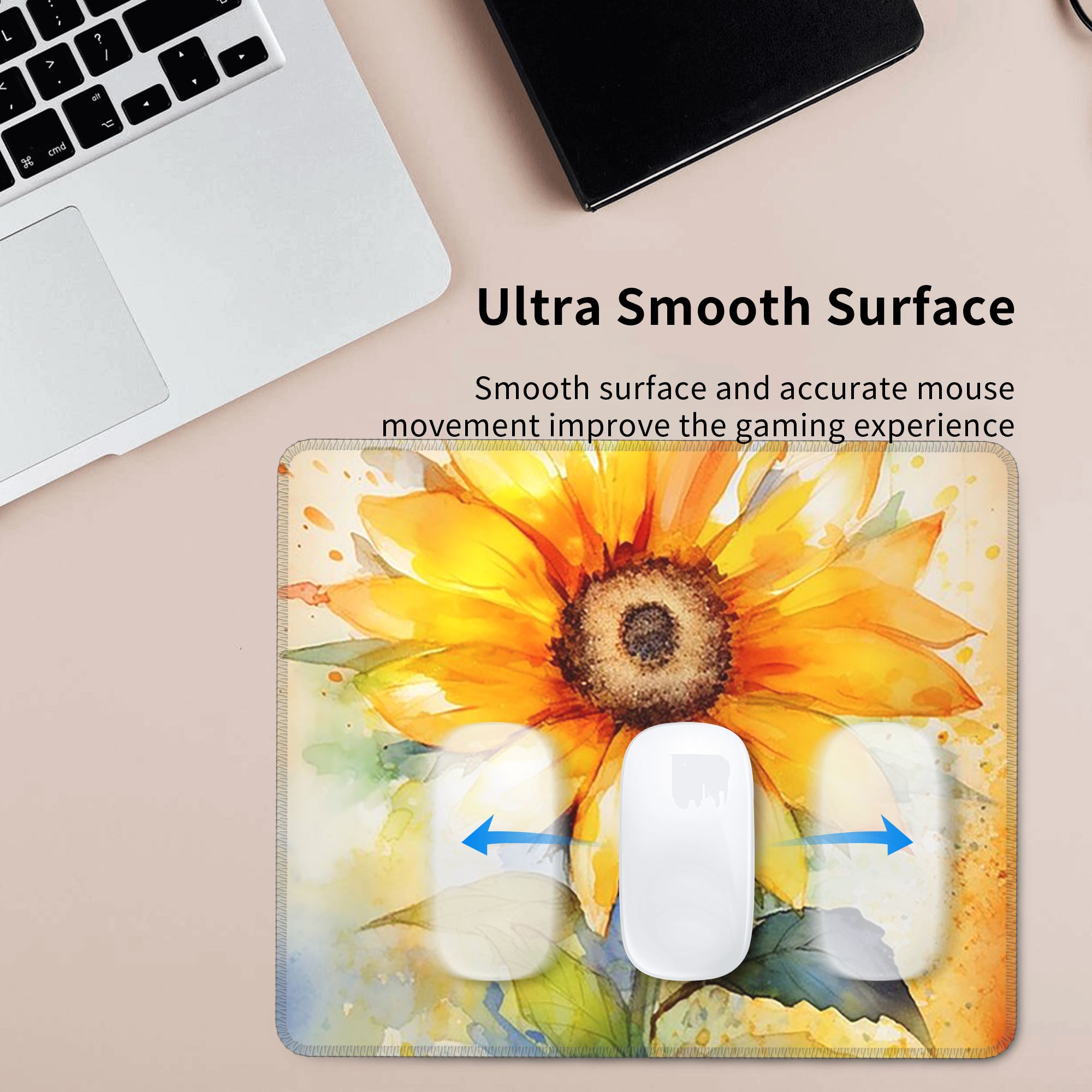 Watercolor Sunflower Vibrant Y - Yellow Laptop Accessories ulasan dan harga