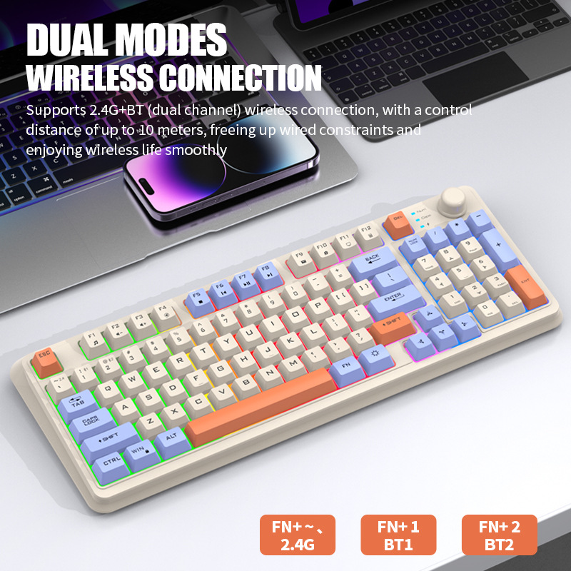 Wireless Keyboard Spanish Russ - Laptop Accessories Rgb ulasan dan harga